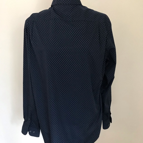 Blue and white polka dot button down - Picture 3 of 3